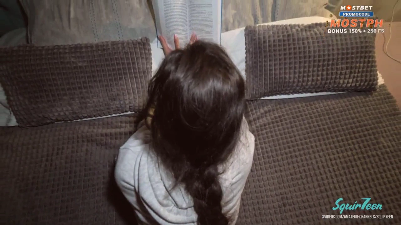 Stealing kisses from my sultry stepsis during her study sessions porn video