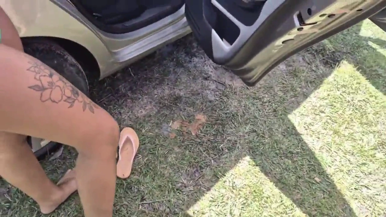 My girlfriend and I got into a sex truck, and she invited three hairy men to have sex with us porn video